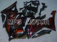 Yamaha YZF-R6 2008-2016 Injection ABS Fairing - Flame - Red Black - MFS5378 - Fairings Kit