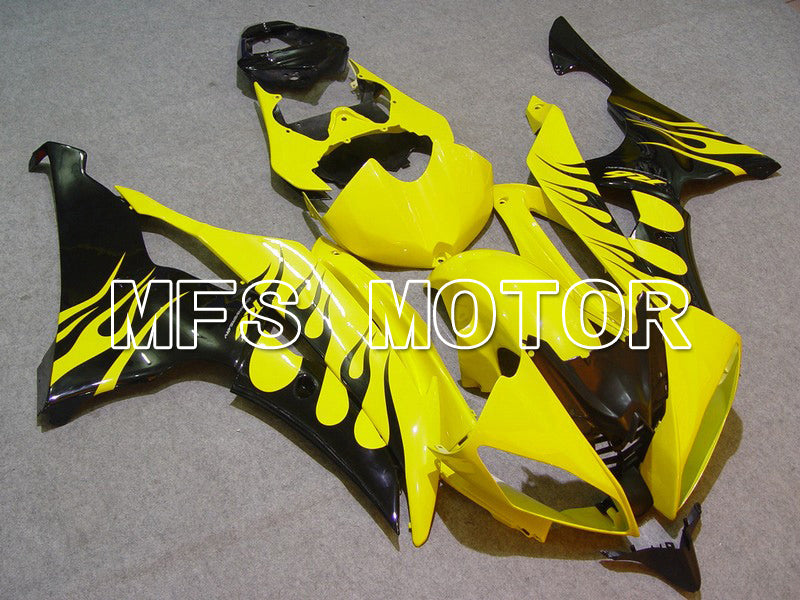 Yamaha YZF-R6 2008-2016 Injection ABS Fairing - Flame - Yellow Black - MFS5386 - Fairings Kit