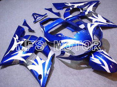 Yamaha YZF-R6 1998-2002 Injection ABS Fairing - Flame - White Blue - MFS5459 - Fairings Kit