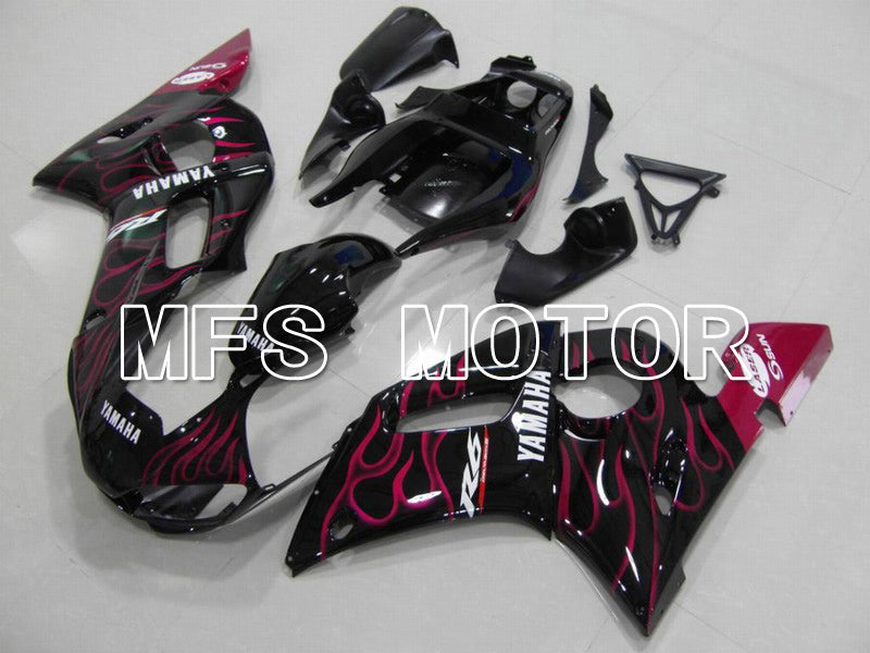 Yamaha YZF-R6 1998-2002 Injection ABS Fairing - Flame - Black Pink - MFS5462 - Fairings Kit