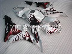 Honda CBR600RR 2007-2008 Injection ABS Fairing - Flame - White Red - MFS5626 - Fairings Kit