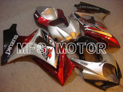Suzuki GSXR1000 2007-2008 Injection ABS Fairing - Factory Style - Red Silver - MFS5677 - Fairings Kit