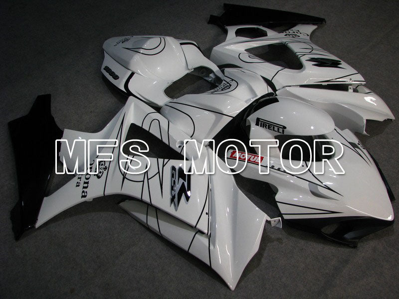 Suzuki GSXR1000 2007-2008 Injection ABS Fairing - Corona - Black White - MFS5683 - Fairings Kit