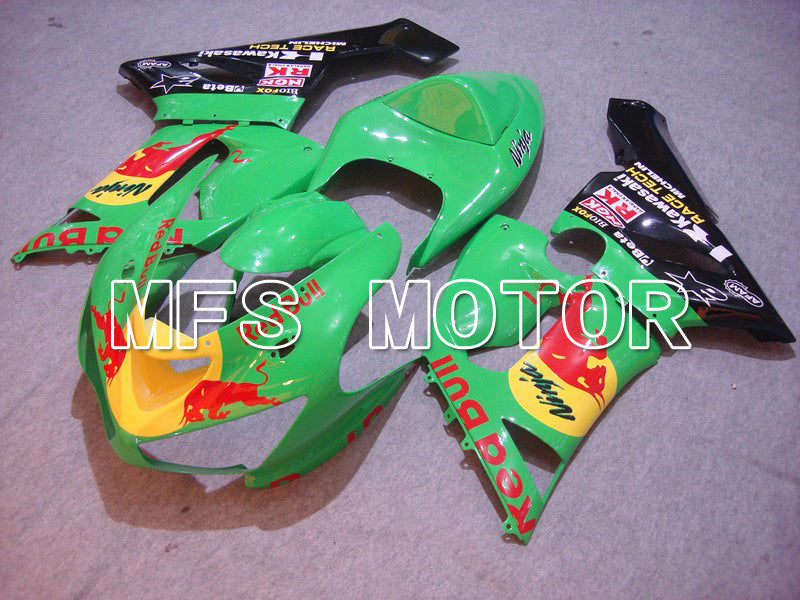Kawasaki NINJA ZX6R 2005-2006 Injection ABS Fairing - Red Bull - Green - MFS5710 - Fairings Kit