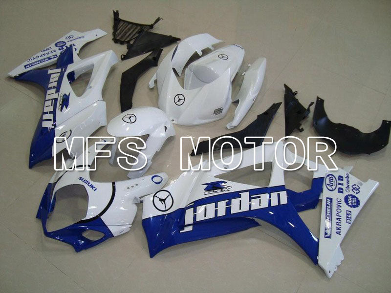 Suzuki GSXR1000 2007-2008 Injection ABS Fairing - Jordan - White Blue - MFS5711 - Fairings Kit