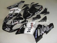 Kawasaki NINJA ZX6R 2005-2006 Injection ABS Fairing - West - Black White - MFS5716 - Fairings Kit