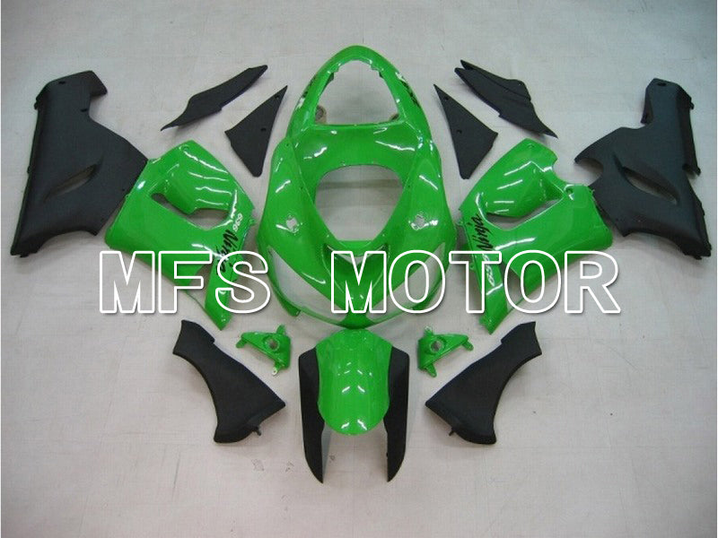 Kawasaki NINJA ZX6R 2005-2006 Injection ABS Fairing - Factory Style - Black Green - MFS5724 - Fairings Kit