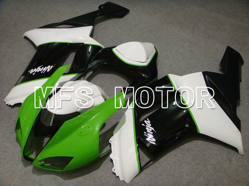 Kawasaki NINJA ZX6R 2007-2008 Injection ABS Fairing - Factory Style - Black Green White - MFS5803 - Fairings Kit