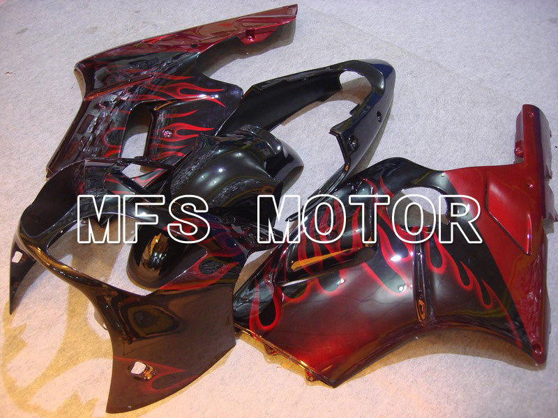 Kawasaki NINJA ZX12R 2000-2001 Injection ABS Fairing - Flame - Black Red - MFS6035 - Fairings Kit