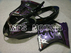 Honda CBR1100XX 1996-2007 Injection ABS Fairing - Flame - Black Purple - MFS6213 - Fairings Kit