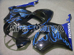 Honda VTR1000 RC51 2000-2006 ABS Fairing - Flame - Black Blue - MFS6353 - Fairings Kit