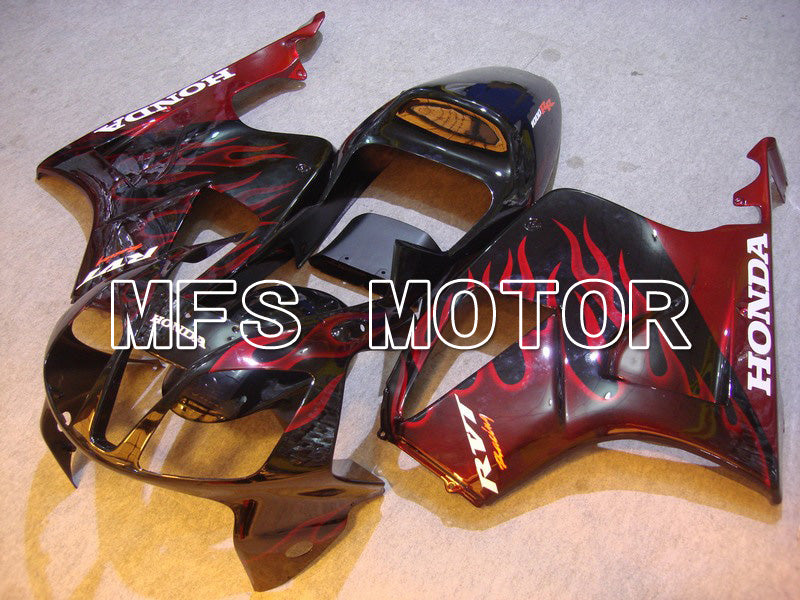 Honda VTR1000 RC51 2000-2006 ABS Fairing - Flame - Black Red - MFS6354 - Fairings Kit