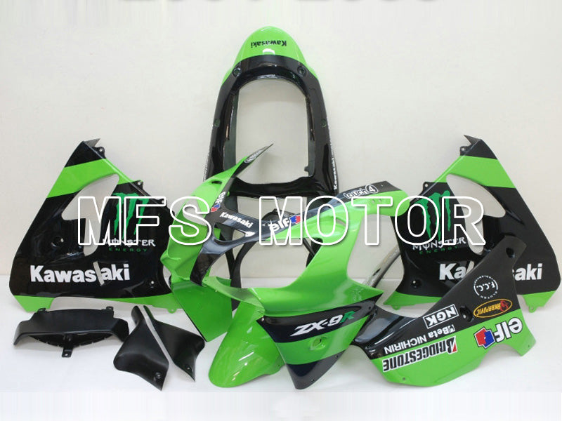 Kawasaki NINJA ZX9R 2000-2001 ABS Fairing - Monster - Black Green - MFS6448 - Fairings Kit