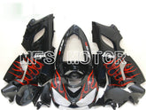 Kawasaki NINJA ZX6R 2005-2006 Injection ABS Fairing - Flame - Black Red - MFS6440 - Fairings Kit