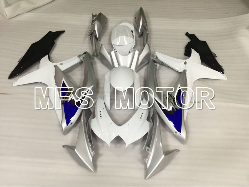 Suzuki GSXR600 GSXR750 2008-2010 Injection ABS Fairing - Factory Style - White Silver - MFS5091 - Fairings Kit