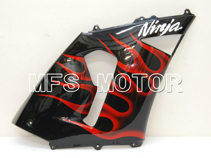 Kawasaki NINJA ZX6R 2005-2006 Injection ABS Fairing - Flame - Black Red - MFS6440 - Fairings Kit