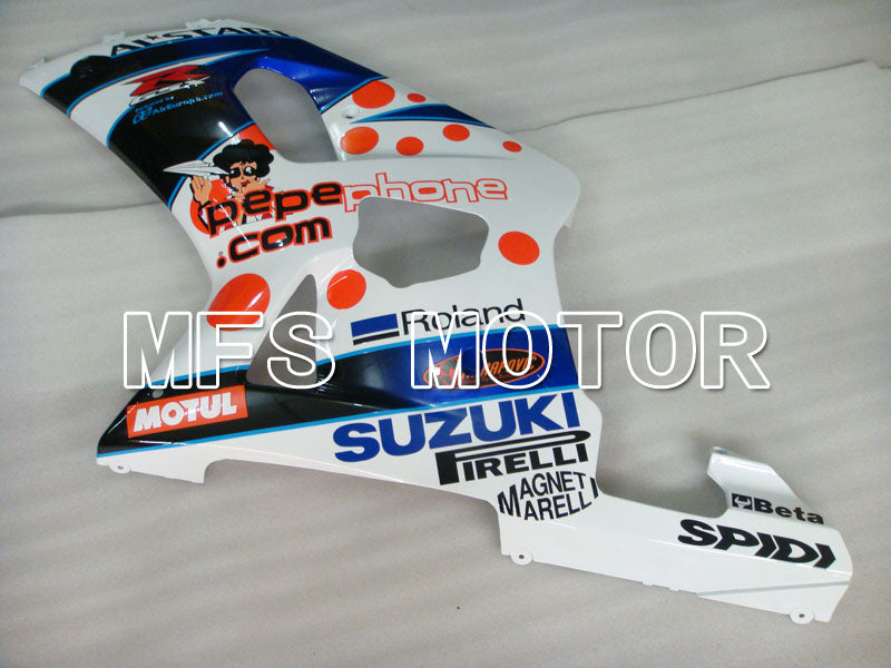 Suzuki GSXR600 2001-2003 Injection ABS Fairing - MOTUL - Blue White - MFS2202 - Fairings Kit
