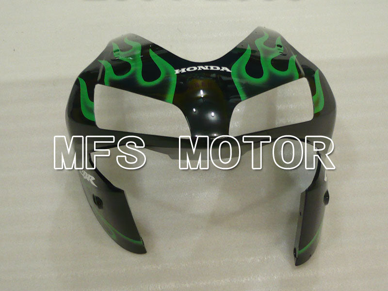Honda CBR600RR 2003-2004 ABS Injection Fairing - Flame - Black Green - MFS2105 - Fairings Kit