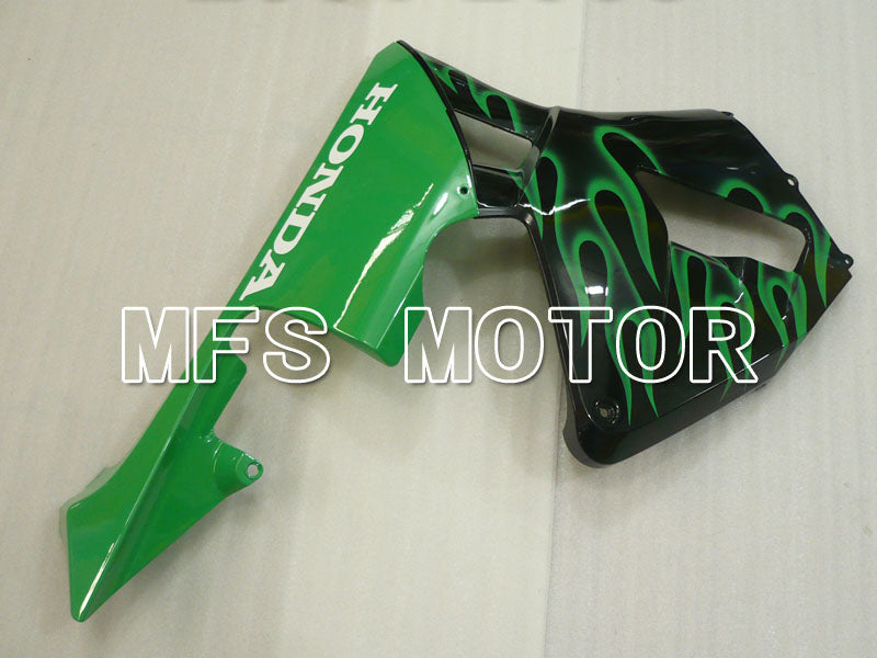 Honda CBR600RR 2003-2004 ABS Injection Fairing - Flame - Black Green - MFS2105 - Fairings Kit