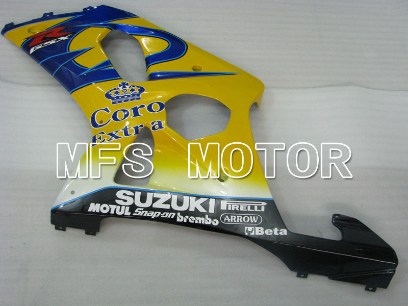 Suzuki GSXR750 2000-2003 Injection ABS Fairing - Factory Style - Black Yellow Blue - MFS6954 - Fairings Kit