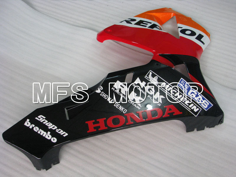 Honda CBR600RR 2003-2004 ABS Injection Fairing - Repsol - Red Orange Black - MFS2143 - Fairings Kit