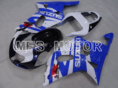Suzuki GSXR750 2000-2003 Injection ABS Fairing - Factory Style - Black Wihte Blue - MFS7007 - Fairings Kit