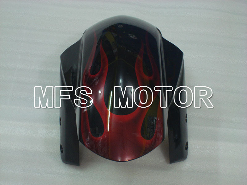 Suzuki GSXR600 GSXR750 2004-2005 Injection ABS Fairing - Flame - Black Red - MFS2237 - Fairings Kit
