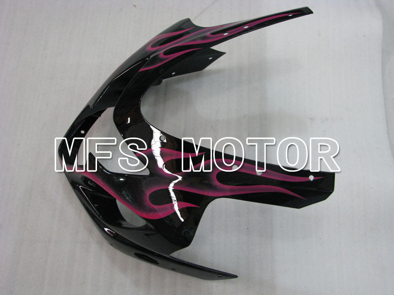 Suzuki GSXR600 GSXR750 2004-2005 Injection ABS Fairing - Flame - Black Red - MFS2239 - Fairings Kit