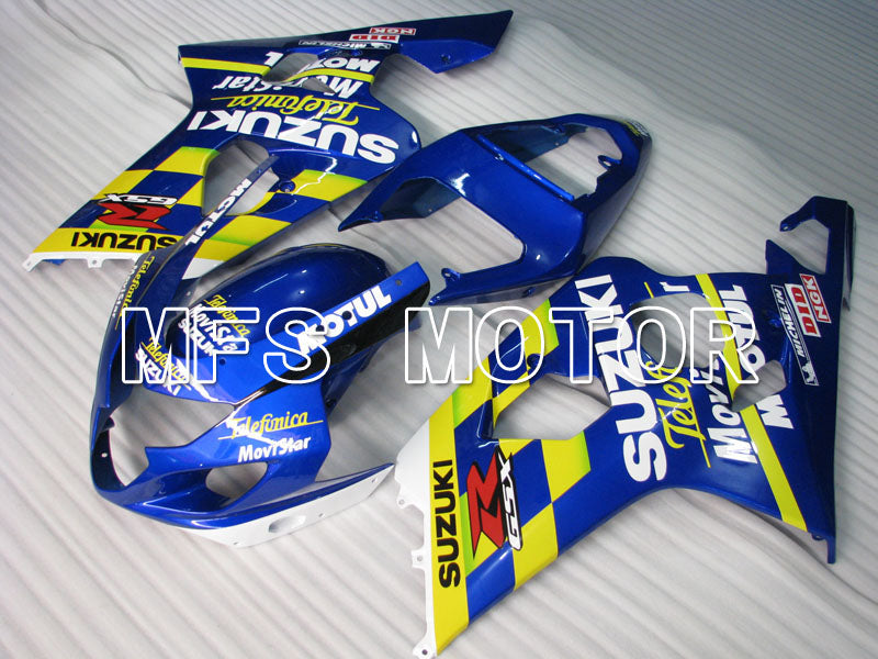 Suzuki GSXR600 GSXR750 2004-2005 Injection ABS Fairing - Movistar - Blue Yellow - MFS2248 - Fairings Kit