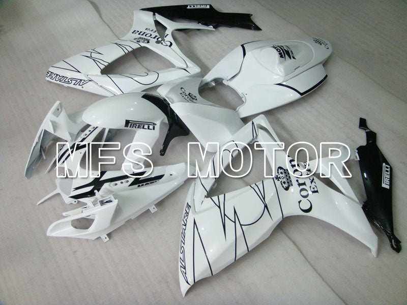 Suzuki GSXR600 GSXR750 2006-2007 Injection ABS Fairing - Corona - Black White - MFS2325 - Fairings Kit