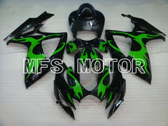 Suzuki GSXR600 GSXR750 2006-2007 Injection ABS Fairing - Factory Style - Black Green - MFS2337 - Fairings Kit