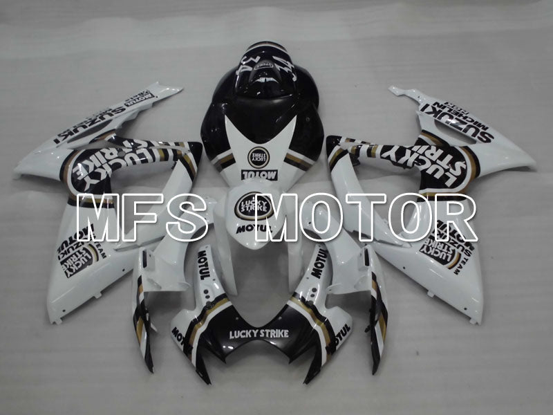 Suzuki GSXR600 GSXR750 2006-2007 Injection ABS Fairing - Lucky Strike - Black White - MFS2350 - Fairings Kit