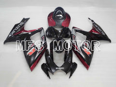 Suzuki GSXR600 GSXR750 2006-2007 Injection ABS Fairing - Factory Style - Black Red wine color - MFS2390 - Fairings Kit