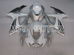 Suzuki GSXR600 GSXR750 2006-2007 Injection ABS Fairing - Factory Style - White Silver - MFS2398 - Fairings Kit