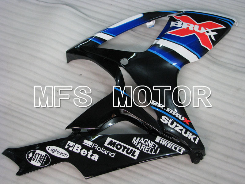 Suzuki GSXR600 GSXR750 2006-2007 Injection ABS Fairing - BRUX - Black White - MFS2412 - Fairings Kit