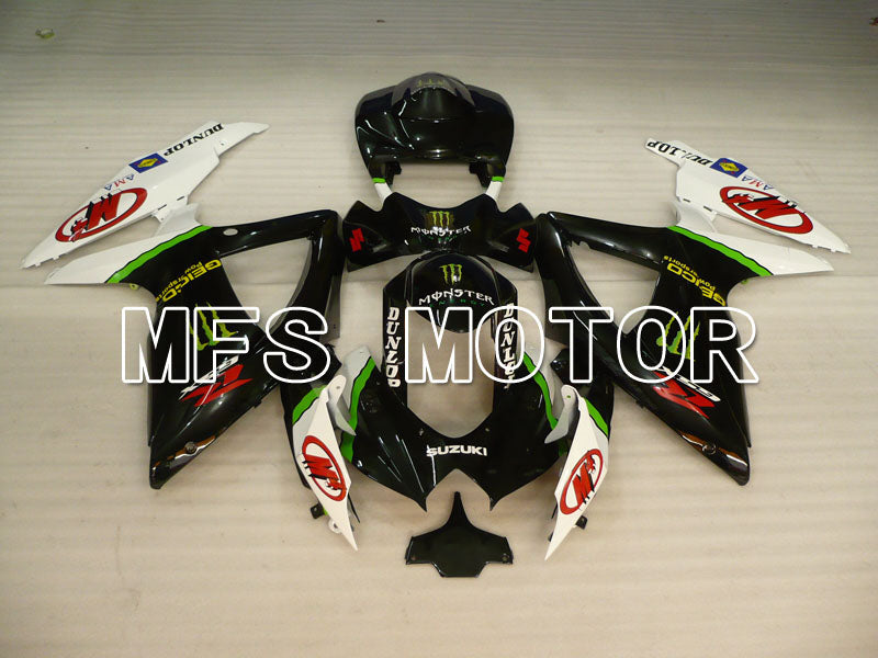 Suzuki GSXR600 GSXR750 2008-2010 Injection ABS Fairing - Monster - Black White - MFS2445 - Fairings Kit