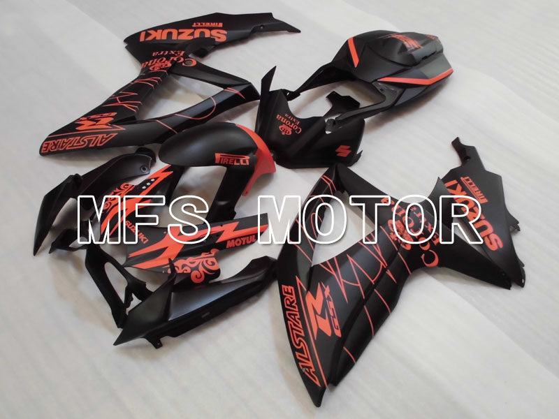 Suzuki GSXR600 GSXR750 2008-2010 Injection ABS Fairing - Corona - Black Orange - MFS2451 - Fairings Kit