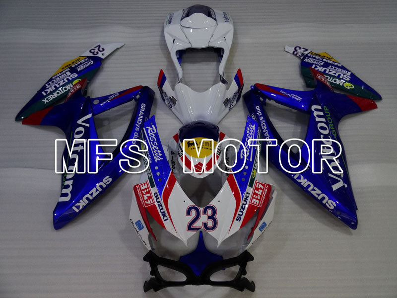 Suzuki GSXR600 GSXR750 2008-2010 Injection ABS Fairing - Voltcom - Blue White - MFS2466 - Fairings Kit