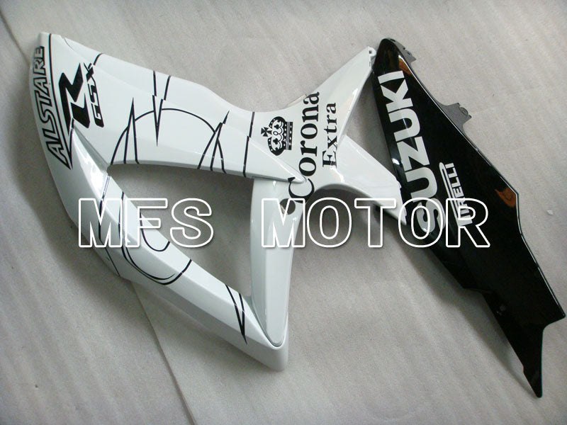Suzuki GSXR600 GSXR750 2008-2010 Injection ABS Fairing - Corona - Black White - MFS2486 - Fairings Kit
