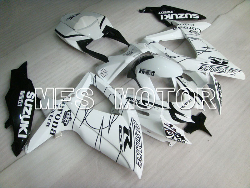Suzuki GSXR600 GSXR750 2008-2010 Injection ABS Fairing - Corona - Black White - MFS2486 - Fairings Kit