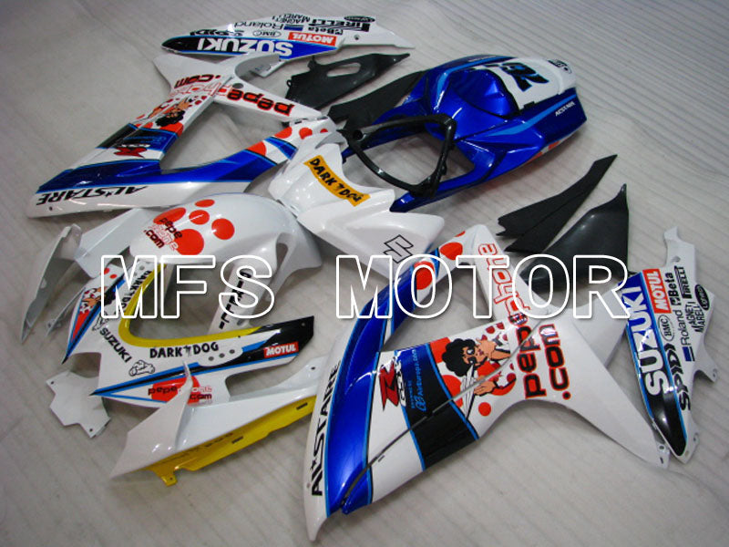Suzuki GSXR600 GSXR750 2008-2010 Injection ABS Fairing - MOTUL - Blue White - MFS2487 - Fairings Kit