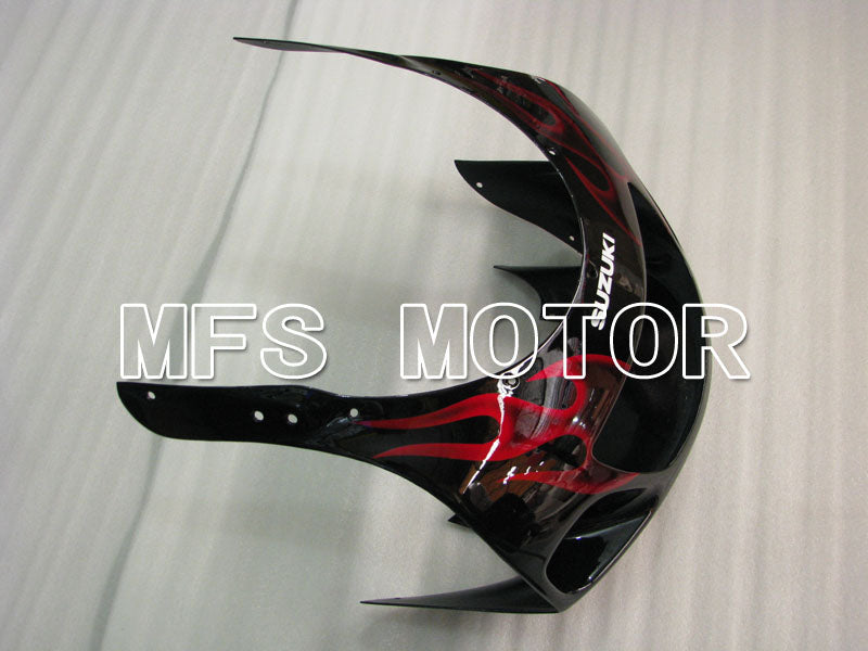 Suzuki GSXR750 1996-1999 ABS Fairing - Flame - Black Red - MFS6880 - Fairings Kit