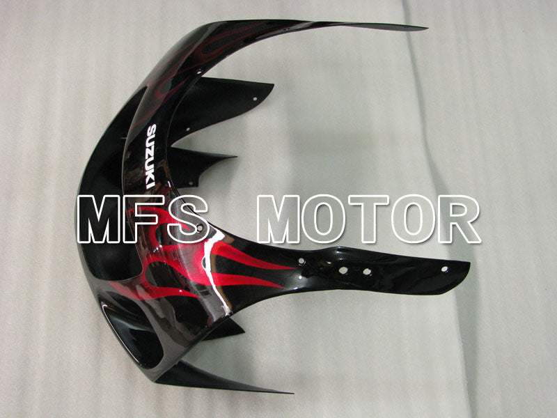 Suzuki GSXR750 1996-1999 ABS Fairing - Flame - Black Red - MFS6880 - Fairings Kit