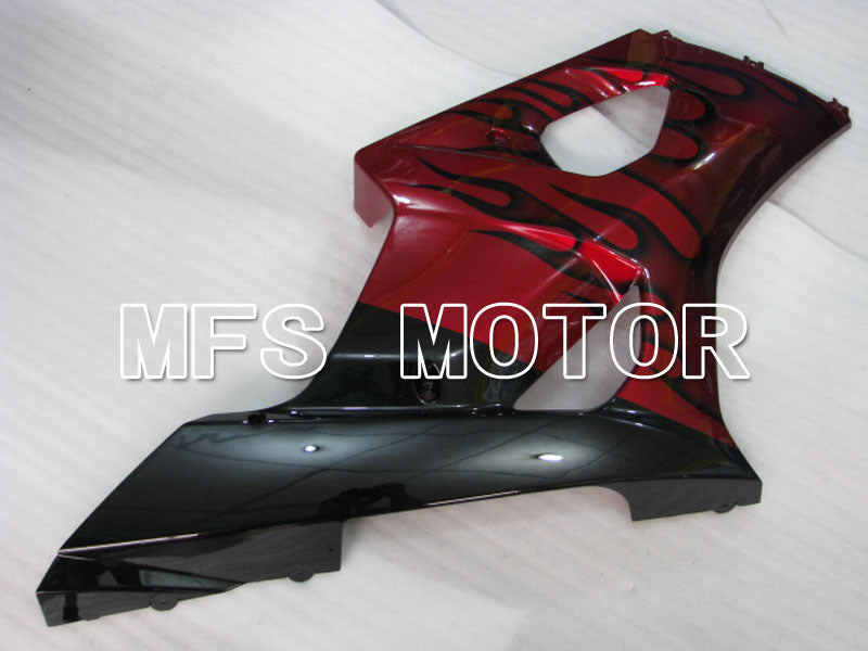 Suzuki GSXR1000 2003-2004 Injection ABS Fairing - Flame - Black Red - MFS2578 - Fairings Kit