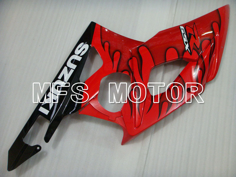 Suzuki GSXR1000 2005-2006 Injection ABS Fairing - Flame - Black Red - MFS2626 - Fairings Kit