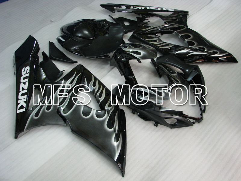 Suzuki GSXR1000 2005-2006 Injection ABS Fairing - Flame - Black Silver - MFS2628 - Fairings Kit