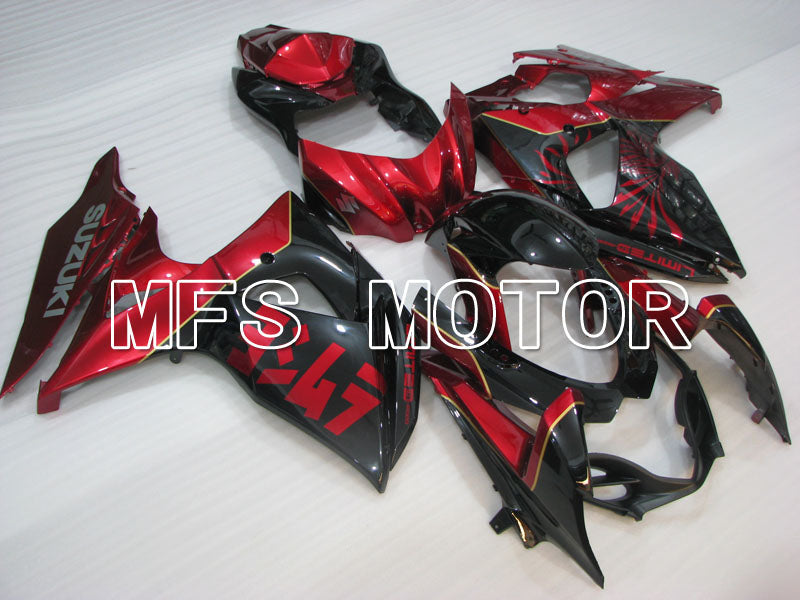 Suzuki GSXR1000 2009-2016 Injection ABS Fairing - Factory Style - Black red - MFS2730 - Fairings Kit