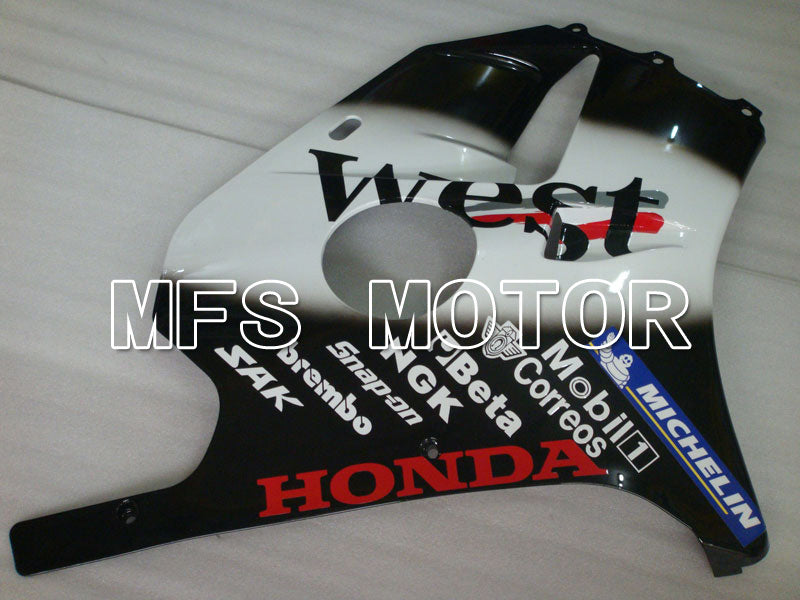 Honda CBR250RR 1990-1994 Injection ABS Fairing - West - Black White - MFS3035 - Fairings Kit