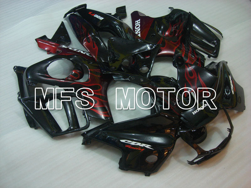Honda CBR600 F3 1997-1998 Injection ABS Fairing - Flame - Black Red - MFS3058 - Fairings Kit