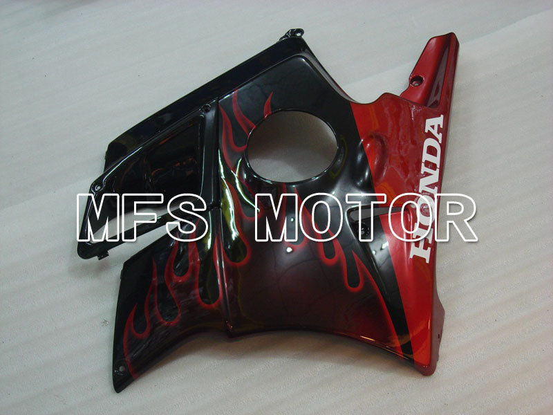 Honda CBR600 F2 1991-1994 ABS Fairing - Flame - Black Red - MFS3084 - Fairings Kit
